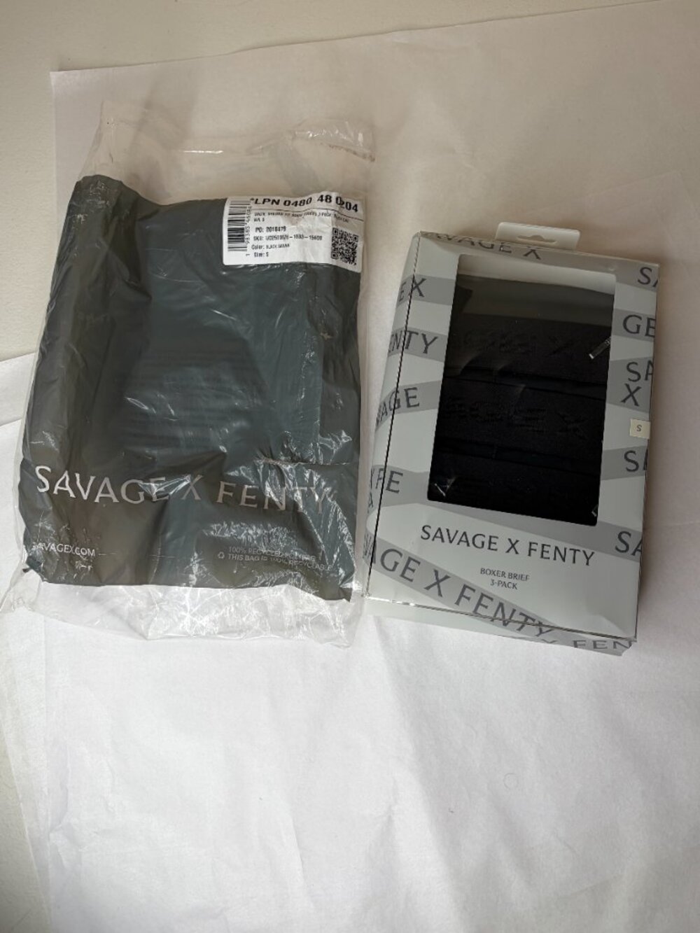 New 3-Pack Savage x Fenty Shadow Fit Boxer Briefs Black Size S - Picture 5 of 12